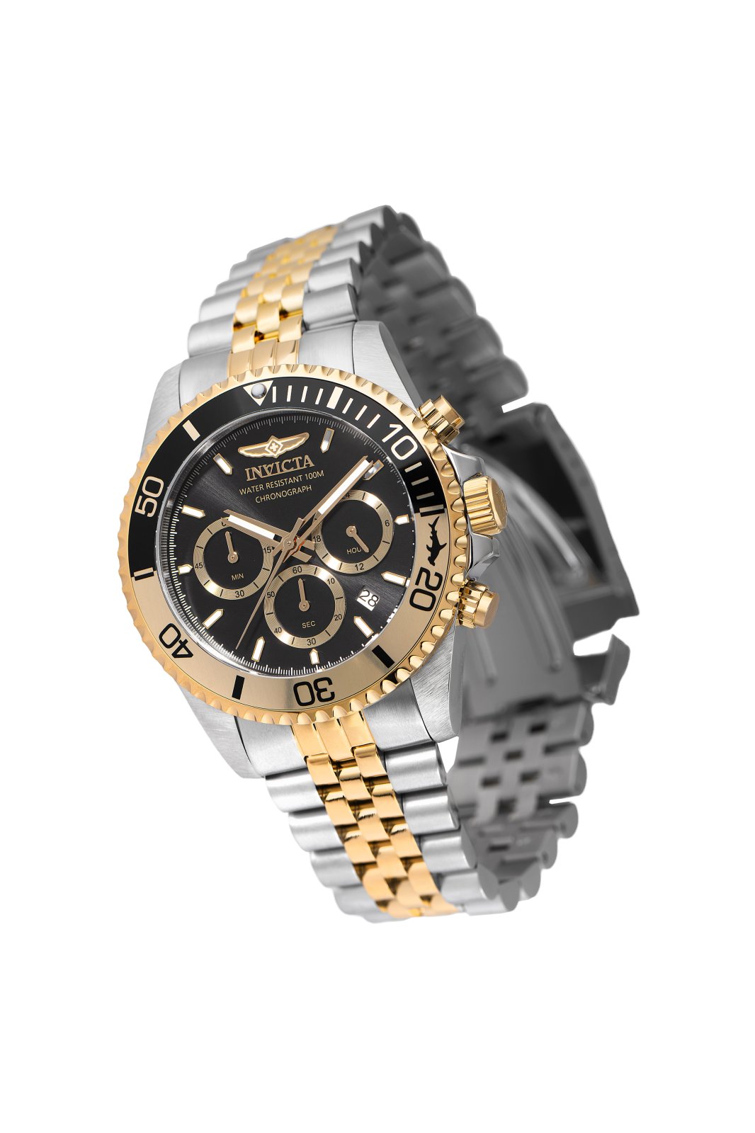Invicta Pro Diver 44720 Herrklocka - Kvartsrörelse - Rostfritt Stål med Svart Urskiva - 43 mm