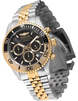 Invicta Pro Diver 44720 Herrklocka - Kvartsrörelse - Rostfritt Stål med Svart Urskiva - 43 mm