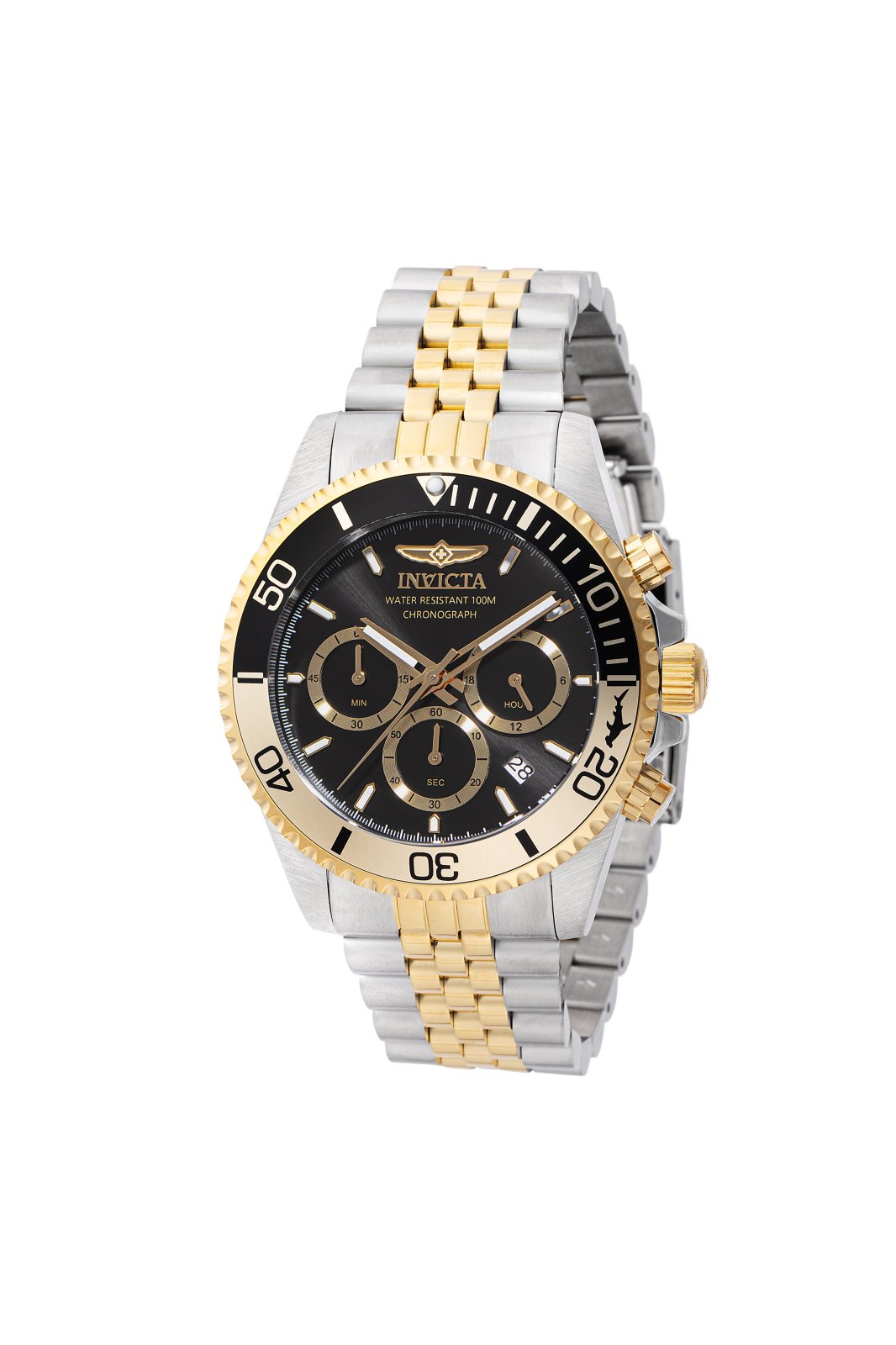 Invicta Pro Diver 44720 Herrklocka - Kvartsrörelse - Rostfritt Stål med Svart Urskiva - 43 mm