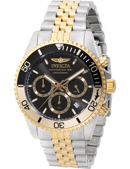 Invicta Pro Diver 44720 Herrklocka - Kvartsrörelse - Rostfritt Stål med Svart Urskiva - 43 mm