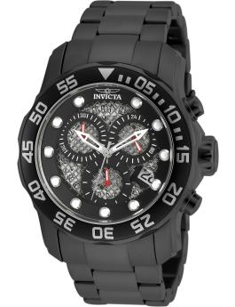 Invicta Pro Diver - SCUBA 19838 Men's Watch - Quartz Movement - Stainless Steel with Black Dial - 49 mm