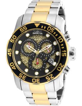 Invicta Pro Diver 19839 Relógio Masculino - Movimento de Quartzo - Aço Inoxidável com Mostrador Preto - 48 mm