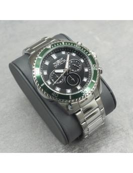 Invicta Pro Diver 46051 Herrenarmbanduhr - Quarzwerk - Edelstahl mit schwarzem Zifferblatt - 45 mm