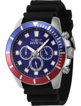 Invicta Pro Diver 46080 Men's Watch - Quartz Movement - Stainless Steel with Blue Dial - 45 mm