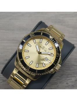 Invicta Pro Diver 46140 Men's Watch - Quartz Movement - Stainless Steel with Gold Dial - 45 mm