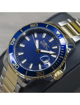 Invicta Pro Diver 46071 Men's Watch - Quartz Movement - Stainless Steel with Blue Dial - 45 mm
