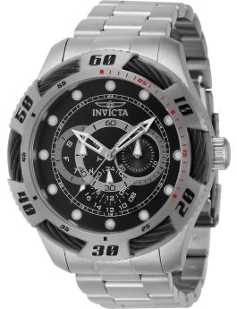 Invicta Speedway 45755 Men's Watch - Quartz Movement - Stainless Steel with Black Dial - 50 mm