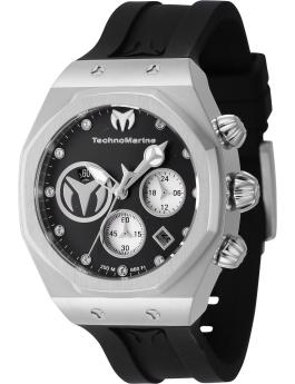 TechnoMarine Reef TM-523004 Reloj de Mujer - Movimiento de Cuarzo - Acero Inoxidable con Esfera Negra - 40 mm