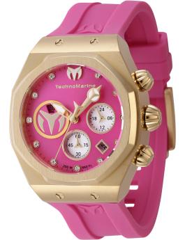 TechnoMarine Reef TM-523009 Reloj de Mujer - Movimiento de Cuarzo - Acero Inoxidable con Esfera Rosa - 40 mm