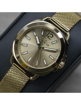Invicta Wildflower 46338 Ženski ura - Quartz mehanizem - Nerjaveče jeklo z zlatim številčnico - 32 mm