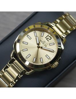 Invicta Wildflower 46346 Relógio Feminino - Movimento de Quartzo - Aço Inoxidável com Mostrador Dourado - 32 mm