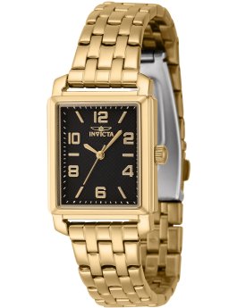 Invicta Vintage 46664 Orologio da Donna - Movimento al Quarzo - Acciaio Inossidabile con Quadrante Nero - 24 mm