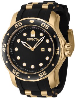 Invicta Pro Diver 46971 Men's Watch - Quartz Movement - Stainless Steel with Black Dial - 48 mm