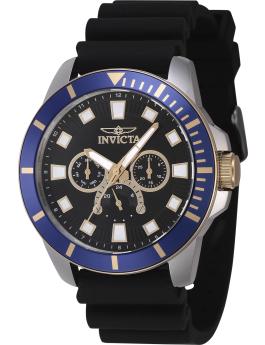 Invicta Pro Diver 46930 Men's Watch - Quartz Movement - Stainless Steel with Black Dial - 45 mm