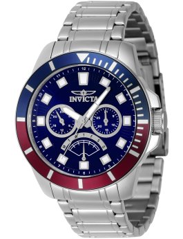 Invicta Pro Diver 46963 Men's Watch - Quartz Movement - Stainless Steel with Blue Dial - 45 mm