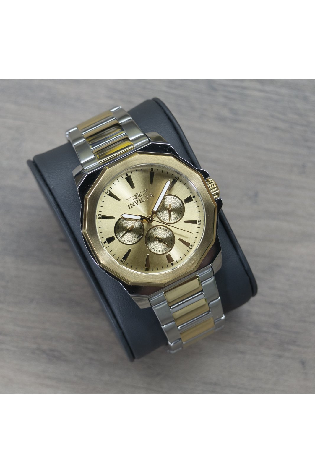 Invicta Speedway 46846 Men's Watch - Quartz Movement - Stainless Steel with Gold Dial - 42 mm