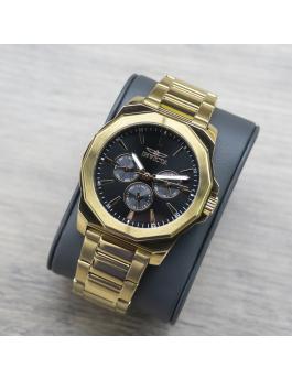 Invicta Speedway 46849 Reloj de Hombre - Movimiento de Cuarzo - Acero Inoxidable con Esfera Negra - 42 mm