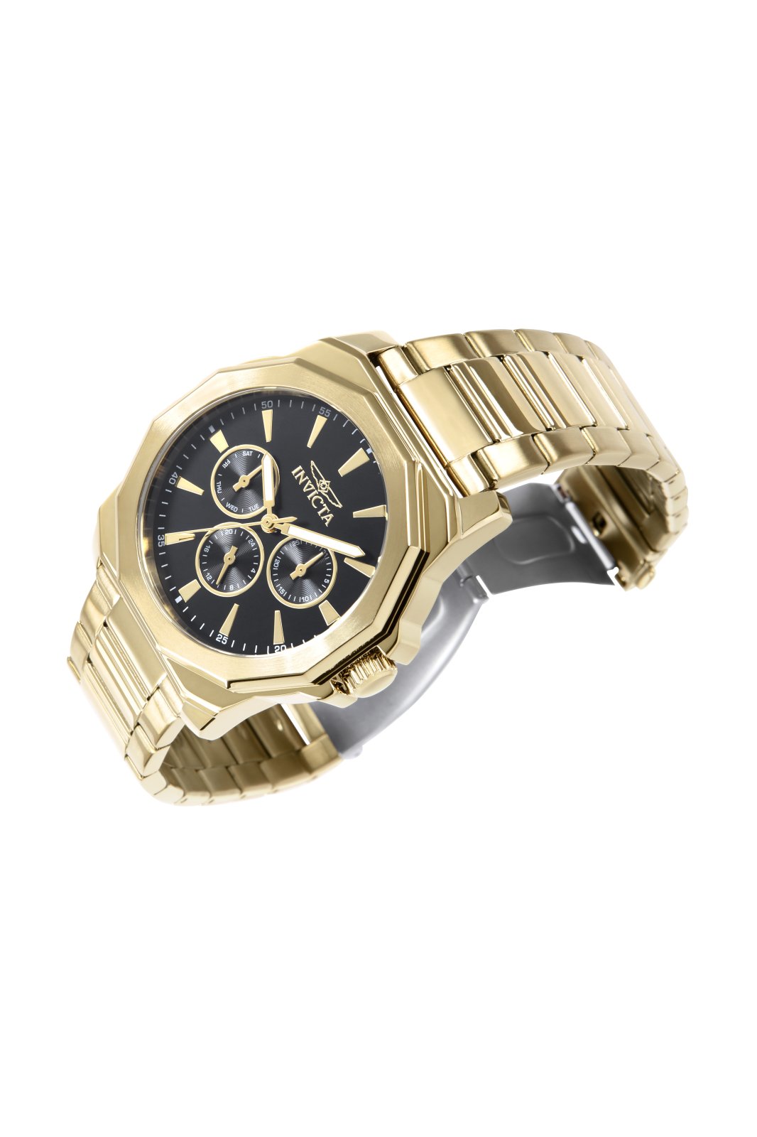 Invicta Speedway 46849 Reloj de Hombre - Movimiento de Cuarzo - Acero Inoxidable con Esfera Negra - 42 mm