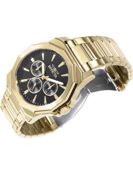 Invicta Speedway 46849 Reloj de Hombre - Movimiento de Cuarzo - Acero Inoxidable con Esfera Negra - 42 mm
