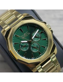 Invicta Speedway 46856 Moška ura - Quartz mehanizem - Nerjaveče jeklo z zelenim številčnico - 42 mm