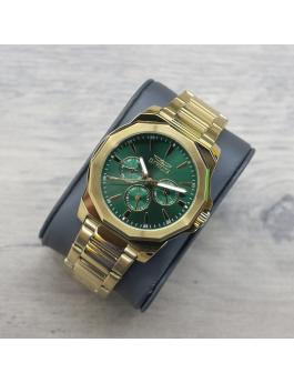 Invicta Speedway 46856 Moška ura - Quartz mehanizem - Nerjaveče jeklo z zelenim številčnico - 42 mm
