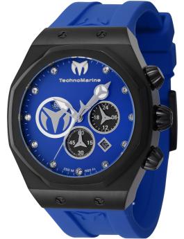TechnoMarine Reef TM-523001 Reloj de Hombre - Movimiento de Cuarzo - Acero Inoxidable con Esfera Azul - 45 mm