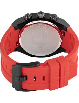 TechnoMarine Reef TM-523003 Reloj de Hombre - Movimiento de Cuarzo - Acero Inoxidable con Esfera Roja - 45 mm