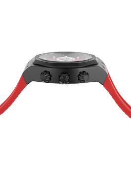 TechnoMarine Reef TM-523003 Reloj de Hombre - Movimiento de Cuarzo - Acero Inoxidable con Esfera Roja - 45 mm