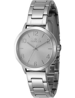 Invicta Wildflower 47270 Reloj de Mujer - Movimiento de Cuarzo - Acero Inoxidable con Esfera Plateada - 34 mm - con pulsera a juego