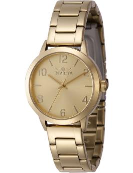 Invicta Wildflower 47271 Orologio da Donna - Movimento al Quarzo - Acciaio Inossidabile con Quadrante Dorato - 34 mm