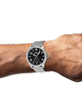 Invicta Vintage 47134 Herren Uhr - Quartz Bewegung - Edelstahl mit schwarzem Zifferblatt - 44 mm