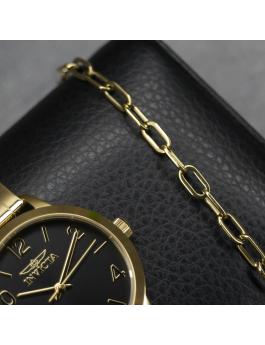 Invicta Wildflower 47273 Orologio da Donna - Movimento al Quarzo - Acciaio Inossidabile con Quadrante Nero - 34 mm