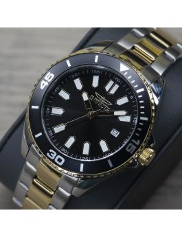 Invicta Pro Diver 46319 Men's Watch - Quartz Movement - Stainless Steel with Black Dial - 43 mm