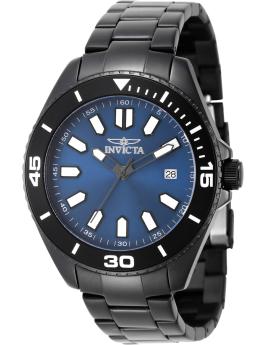 Invicta Pro Diver 46320 Men's Watch - Quartz Movement - Stainless Steel with Blue Dial - 43 mm