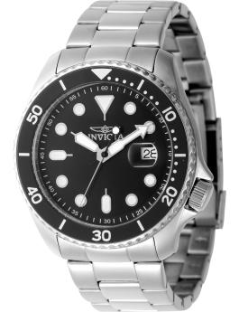 Invicta Pro Diver 47160 Men's Watch - Quartz Movement - Stainless Steel with Black Dial - 46 mm