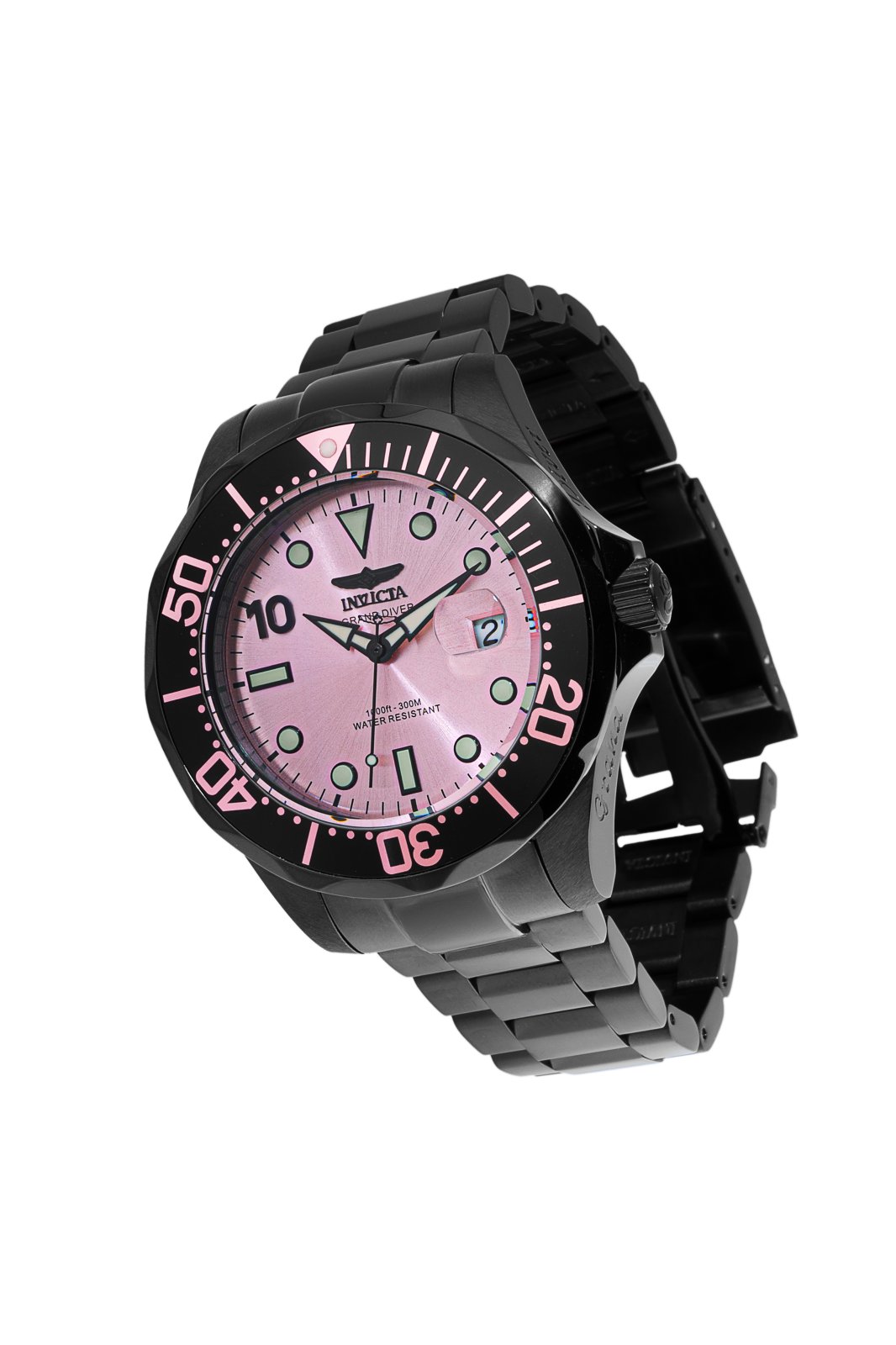 Invicta Watch with Pink Dial and Black Strap s-l400.jpg main image 3