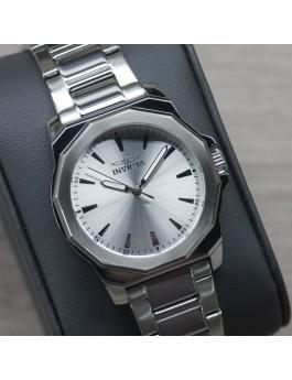 Invicta Speedway 47337 Reloj para Mujer - Movimiento de Cuarzo - Acero Inoxidable con Esfera Plateada - 34 mm