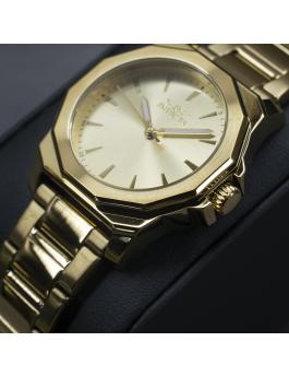 Invicta Speedway 47339 Relógio Feminino - Movimento Quartzo - Aço Inoxidável com Mostrador Dourado - 34 mm