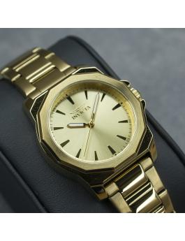 Invicta Speedway 47339 Relógio Feminino - Movimento Quartzo - Aço Inoxidável com Mostrador Dourado - 34 mm