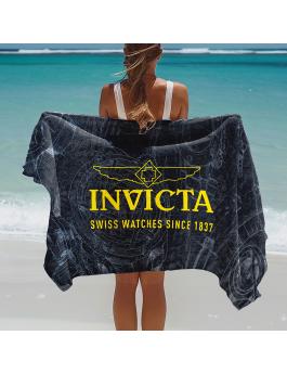 Toalla de Playa Invicta - Negra