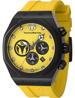 TechnoMarine Reef - Sun TM-523002 Reloj de Hombre - Movimiento de Cuarzo - Acero Inoxidable con Esfera Amarilla - 45 mm