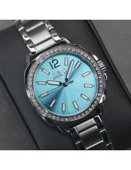 Invicta Wildflower 47327 Relógio Feminino - Movimento de Quartzo - Aço Inoxidável com Mostrador Azul - 32 mm