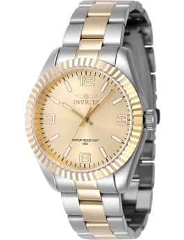 Invicta Specialty 47472 Reloj de Mujer - Movimiento de Cuarzo - Acero Inoxidable con Esfera Dorada - 36 mm