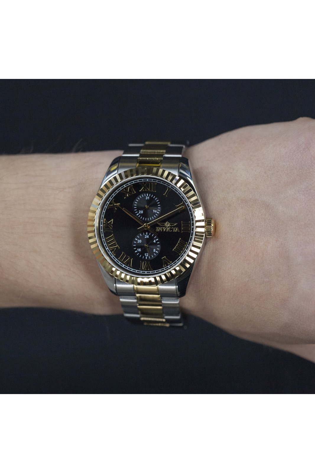 Invicta Specialty 47425 Relógio Masculino - Quartz Movement - Aço Inoxidável com Mostrador Preto - 43 mm