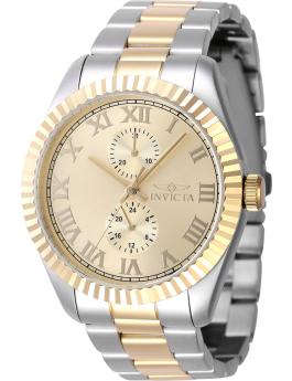 Invicta Specialty 47428 Men's Watch - Quartz Movement - Stainless Steel with Gold Dial - 43 mm
