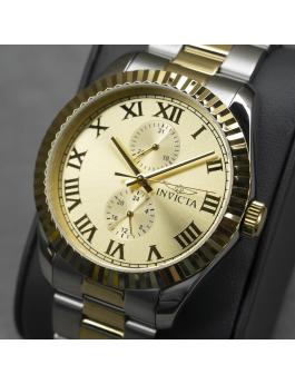 Invicta Specialty 47428 Relógio Masculino - Movimento de Quartzo - Aço Inoxidável com Mostrador Dourado - 43 mm
