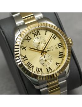 Invicta Specialty 47428 Relógio Masculino - Movimento de Quartzo - Aço Inoxidável com Mostrador Dourado - 43 mm