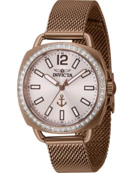 Invicta OCEAN VOYAGE 46295 Dameur - Quartz Movement - Rustfrit stål med sølv urskive - 32 mm