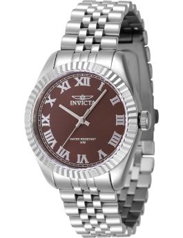 Invicta Specialty 47412 Damenarmbanduhr - Quartz Bewegung - Edelstahl mit braunem Zifferblatt - 36 mm