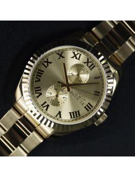 Invicta Specialty 47431 Relógio Masculino - Movimento Quartz - Aço Inoxidável com Mostrador Dourado - 43 mm